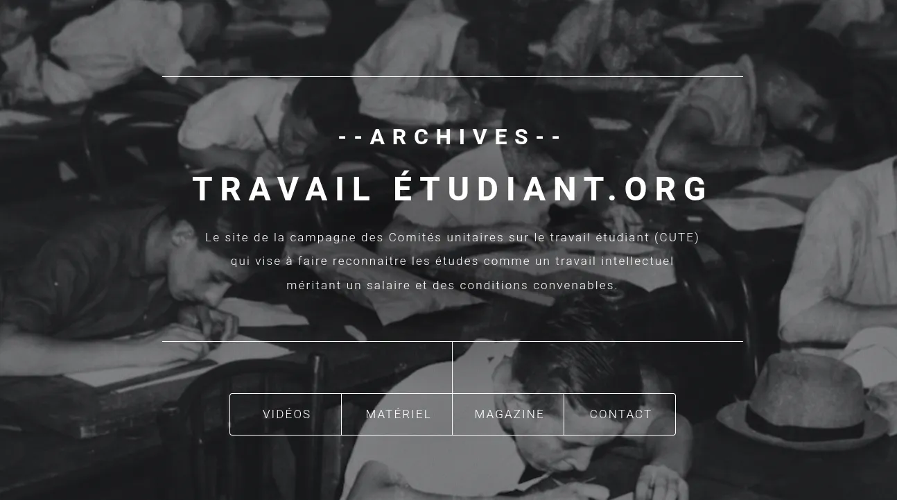 Site web travailetudiant.org